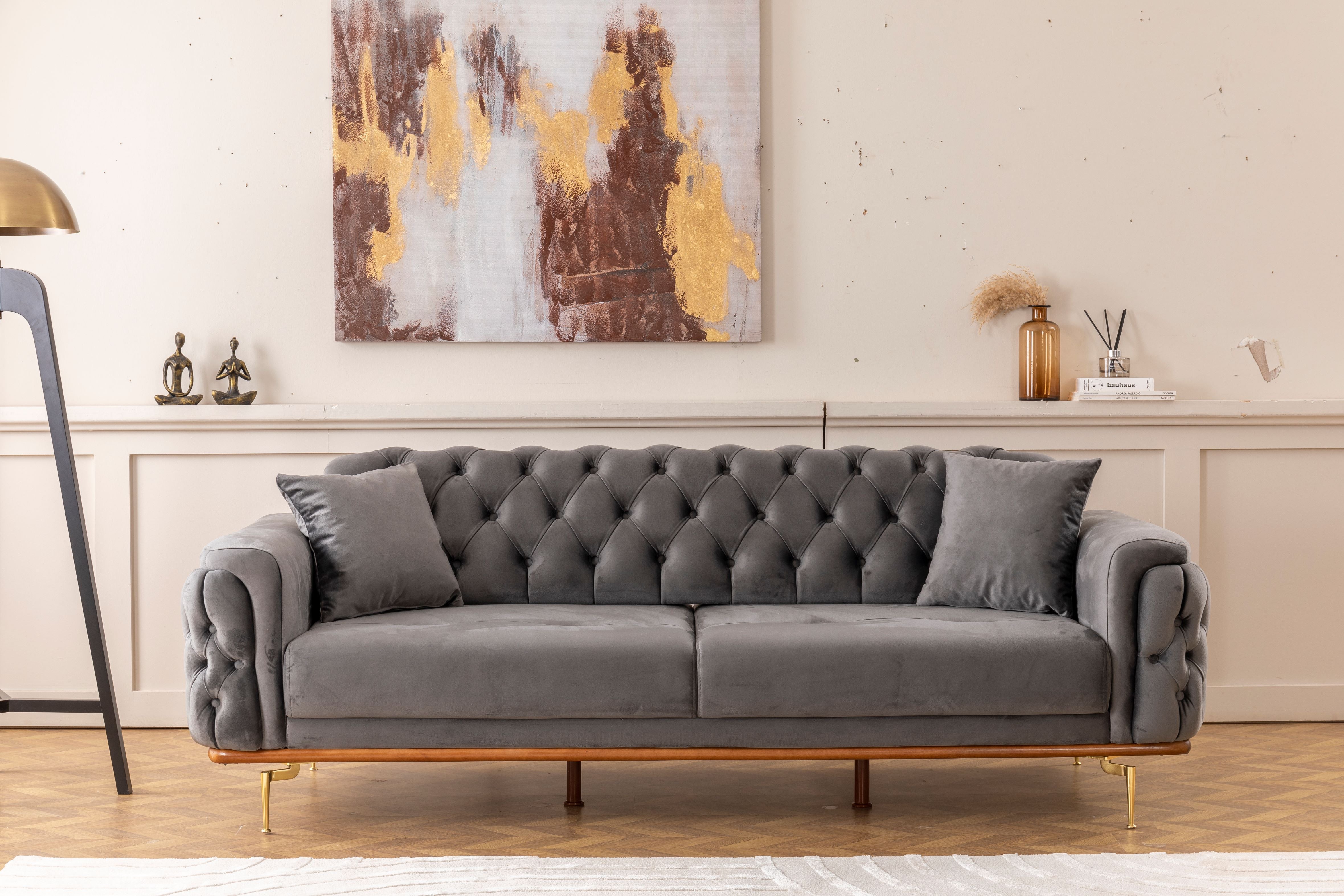 Efes 3'lü Koltuk (Metal Ayak)