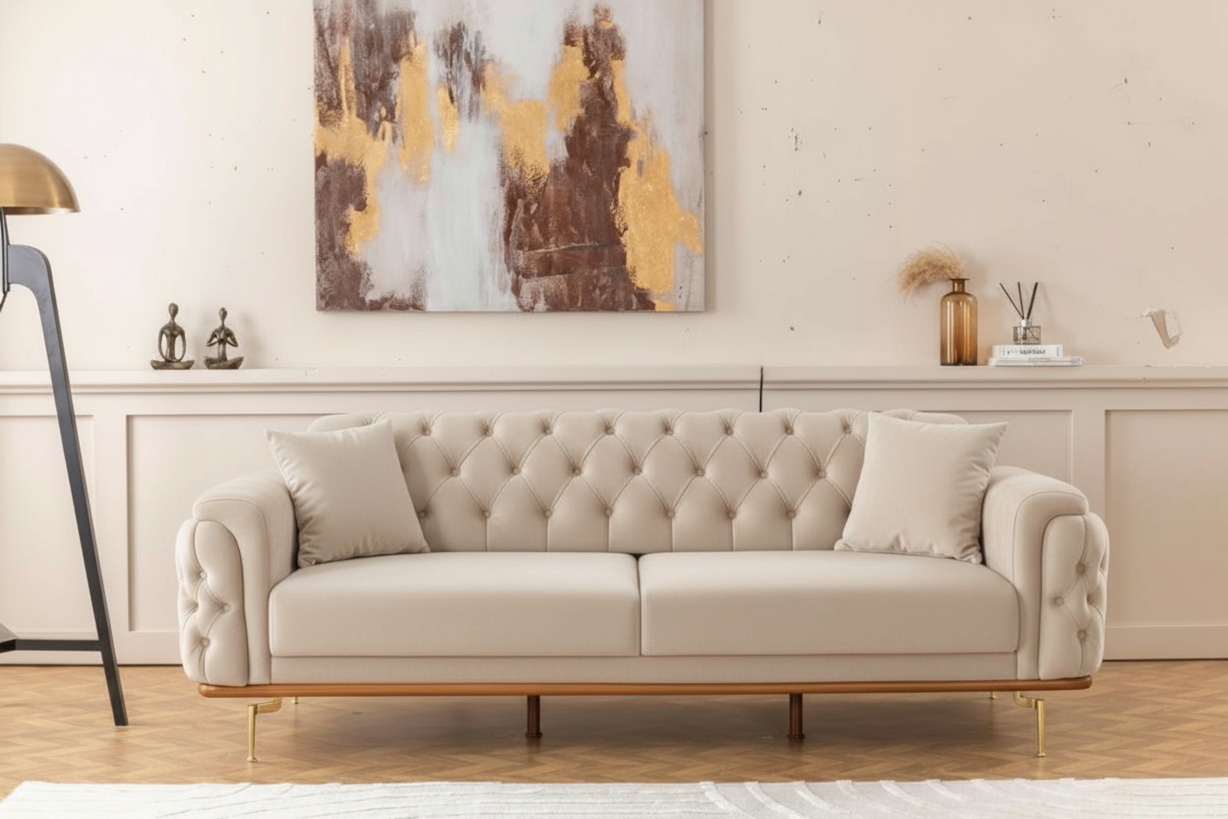 Efes 3'lü Koltuk (Metal Ayak)