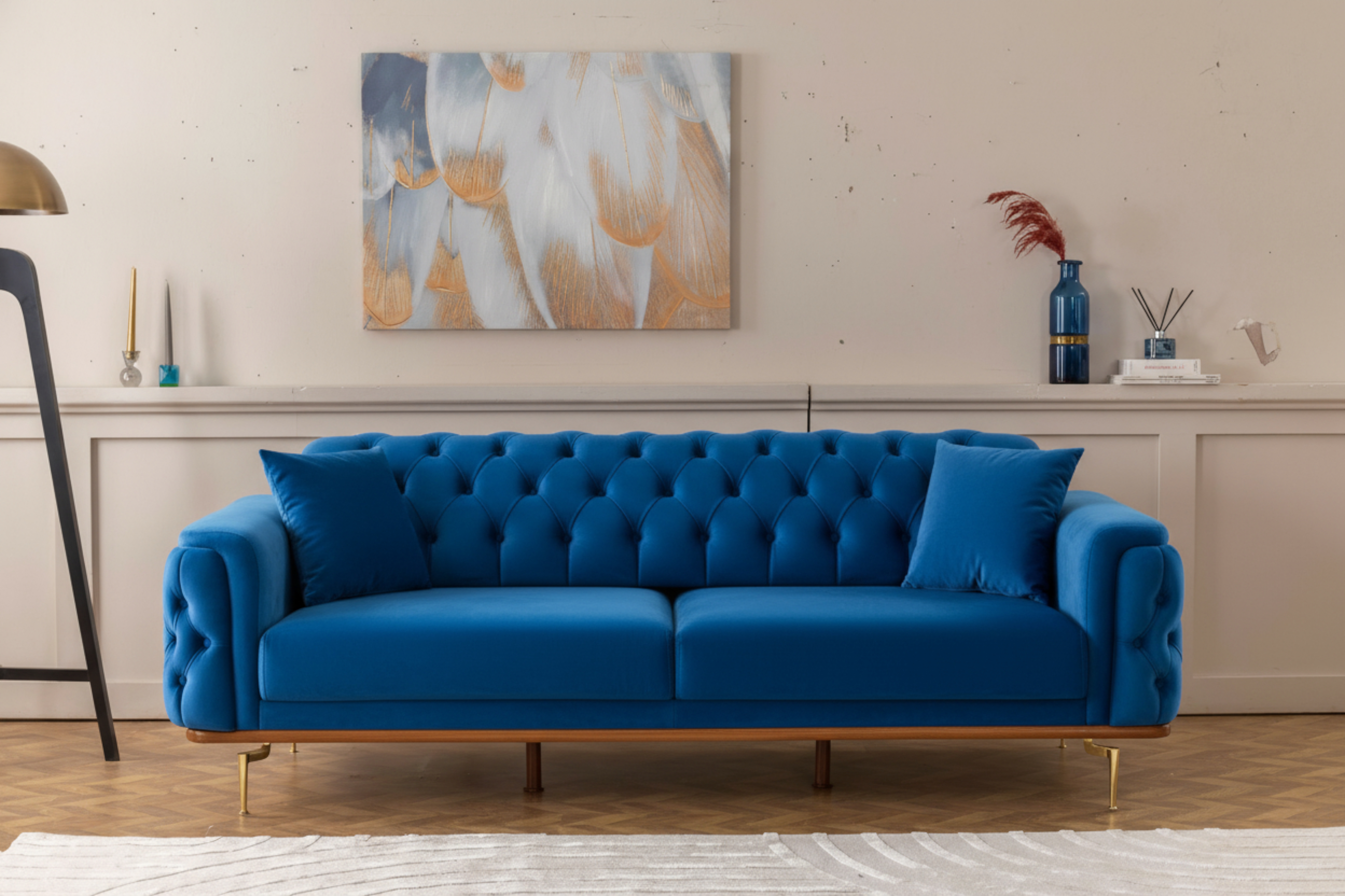 Efes 3'lü Koltuk (Metal Ayak)