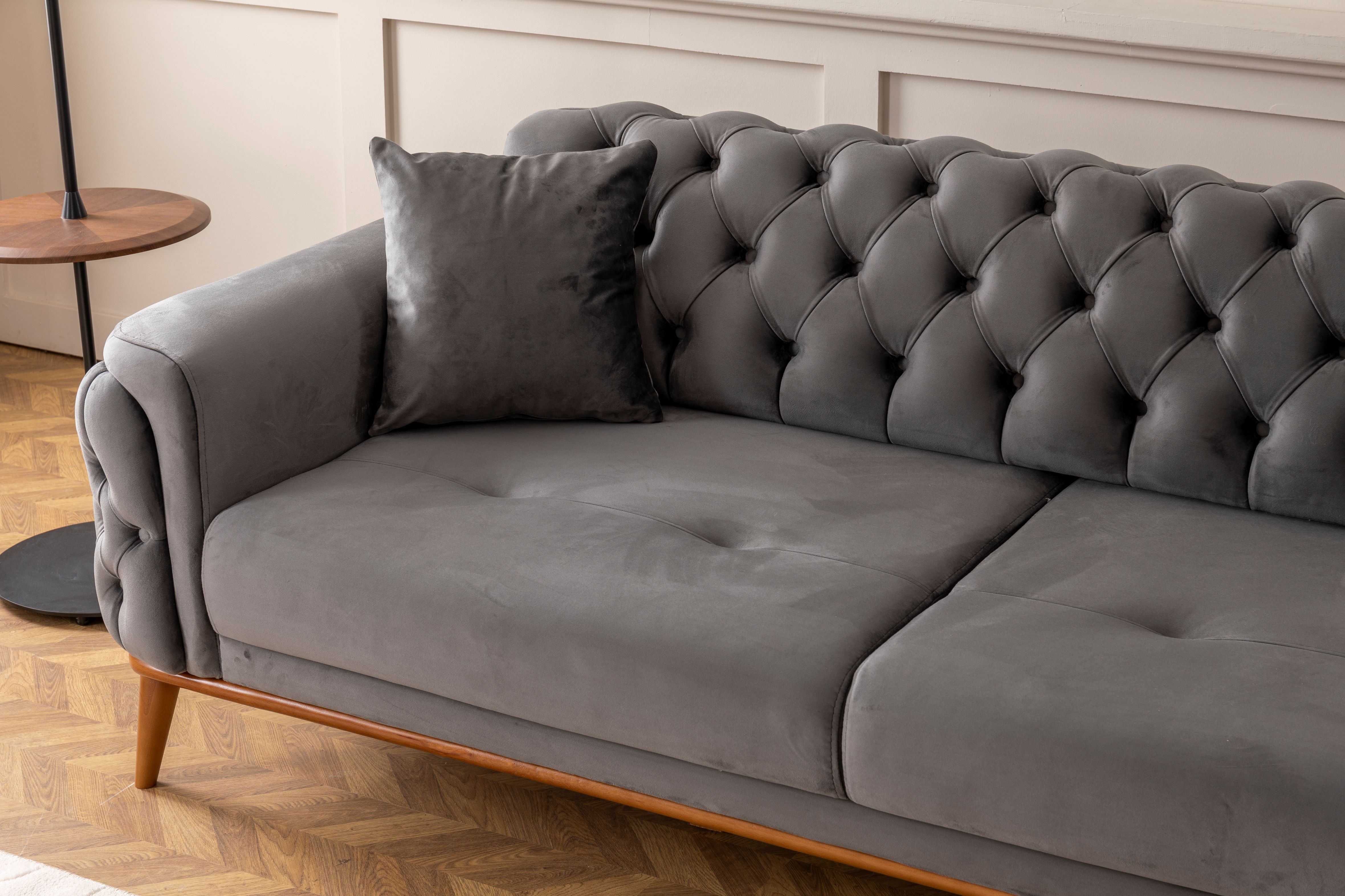 Efes 2'li Koltuk (Ahşap Ayak)