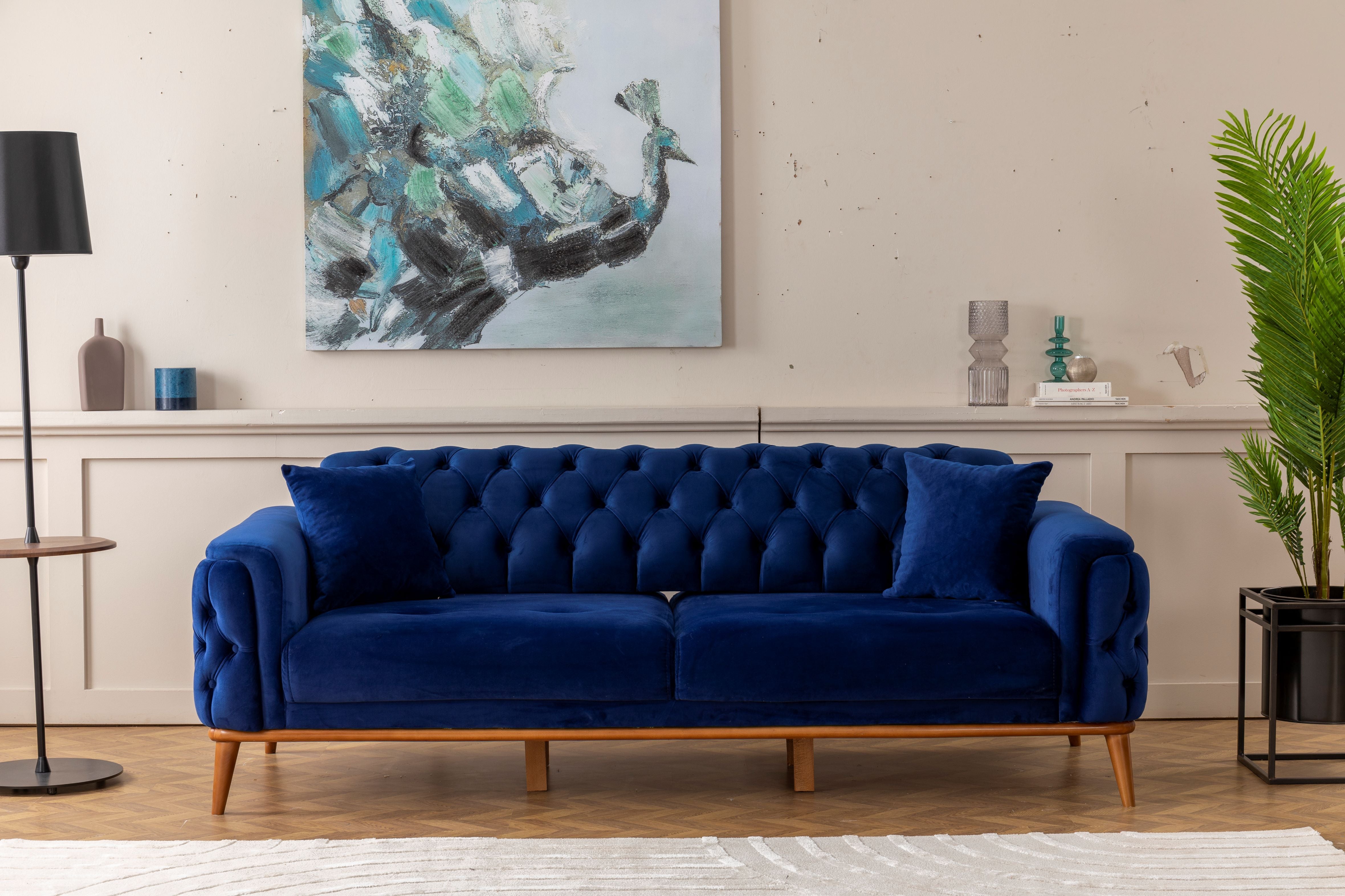 Efes 2'li Koltuk (Ahşap Ayak)